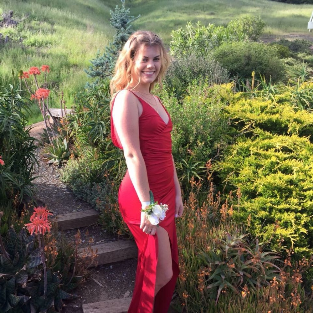 red sexy maxi dress